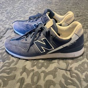 Women New Balance - blue suede - size 9